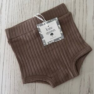 NWT Kate Quinn Mocha Ribbed Cotton Bummies